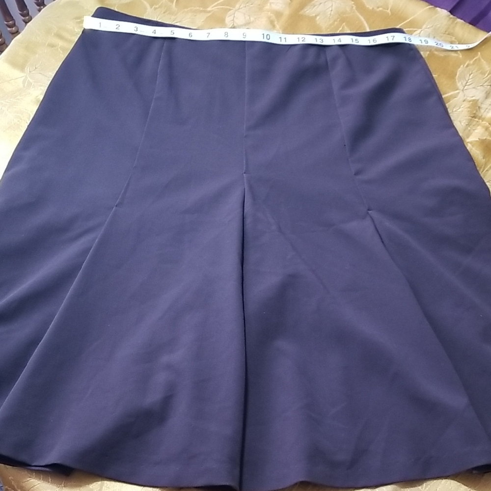INC International Concepts dark brow Pleated A-Line Skirt Knee-Length for Casual